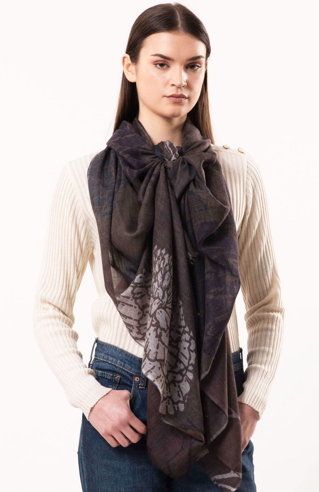 Dlux Dahlia Scarf Coffee