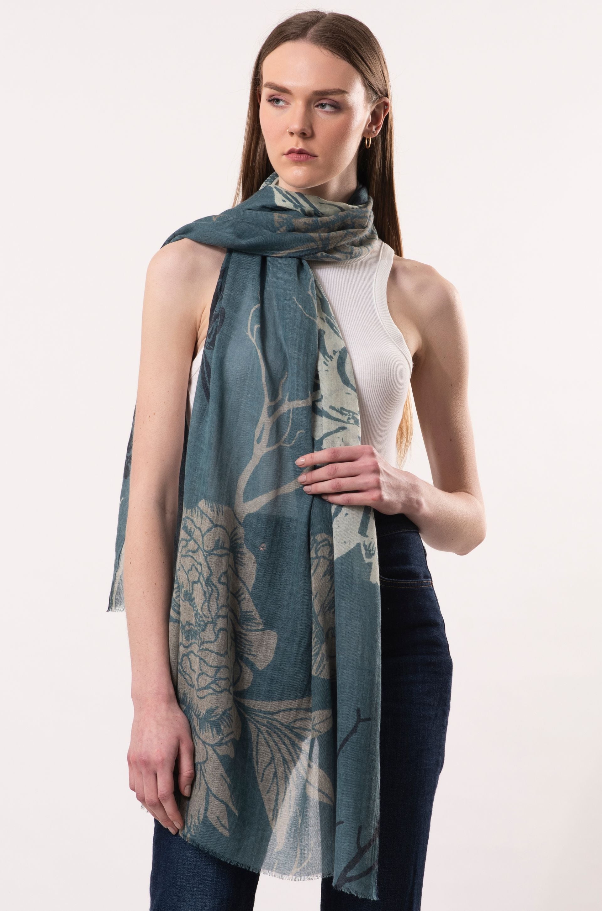 Dlux Dahlia Scarf Teal