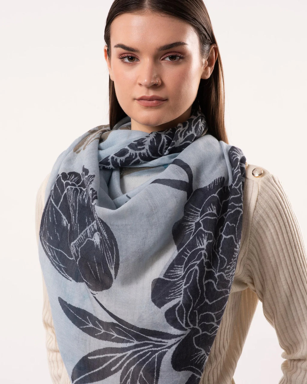 Dlux Dahlia Scarf Blue