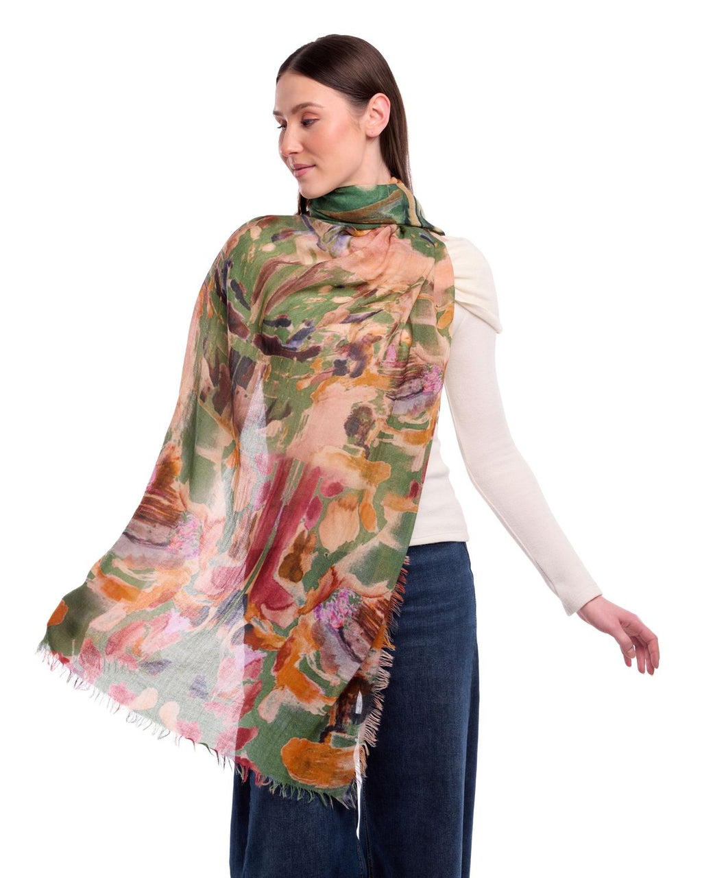Dlux Cascade Scarf Olive