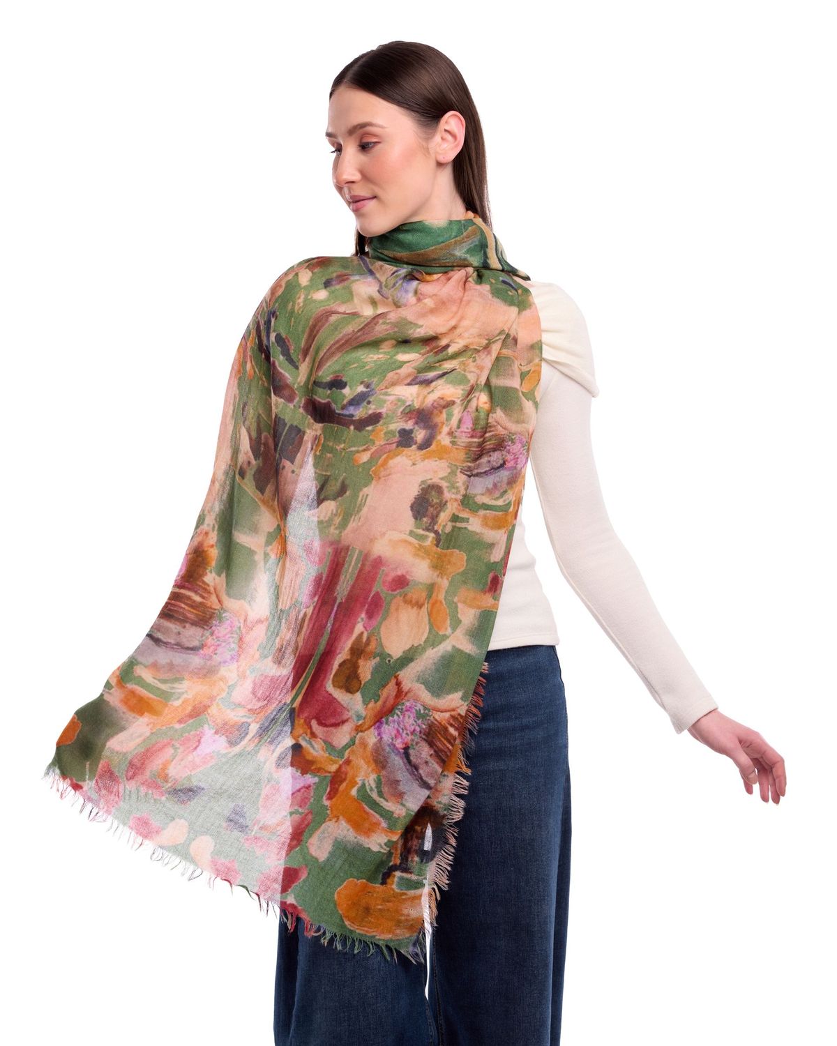 Dlux Cascade Scarf Olive