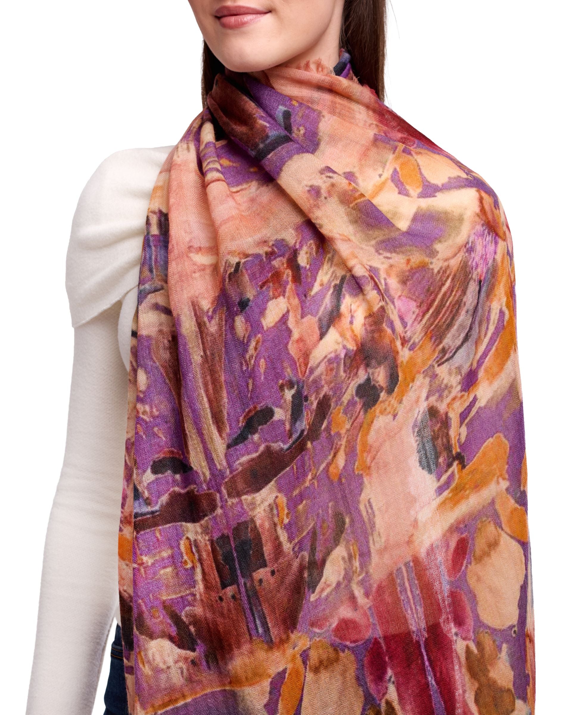 Dlux Cascade Scarf Purple