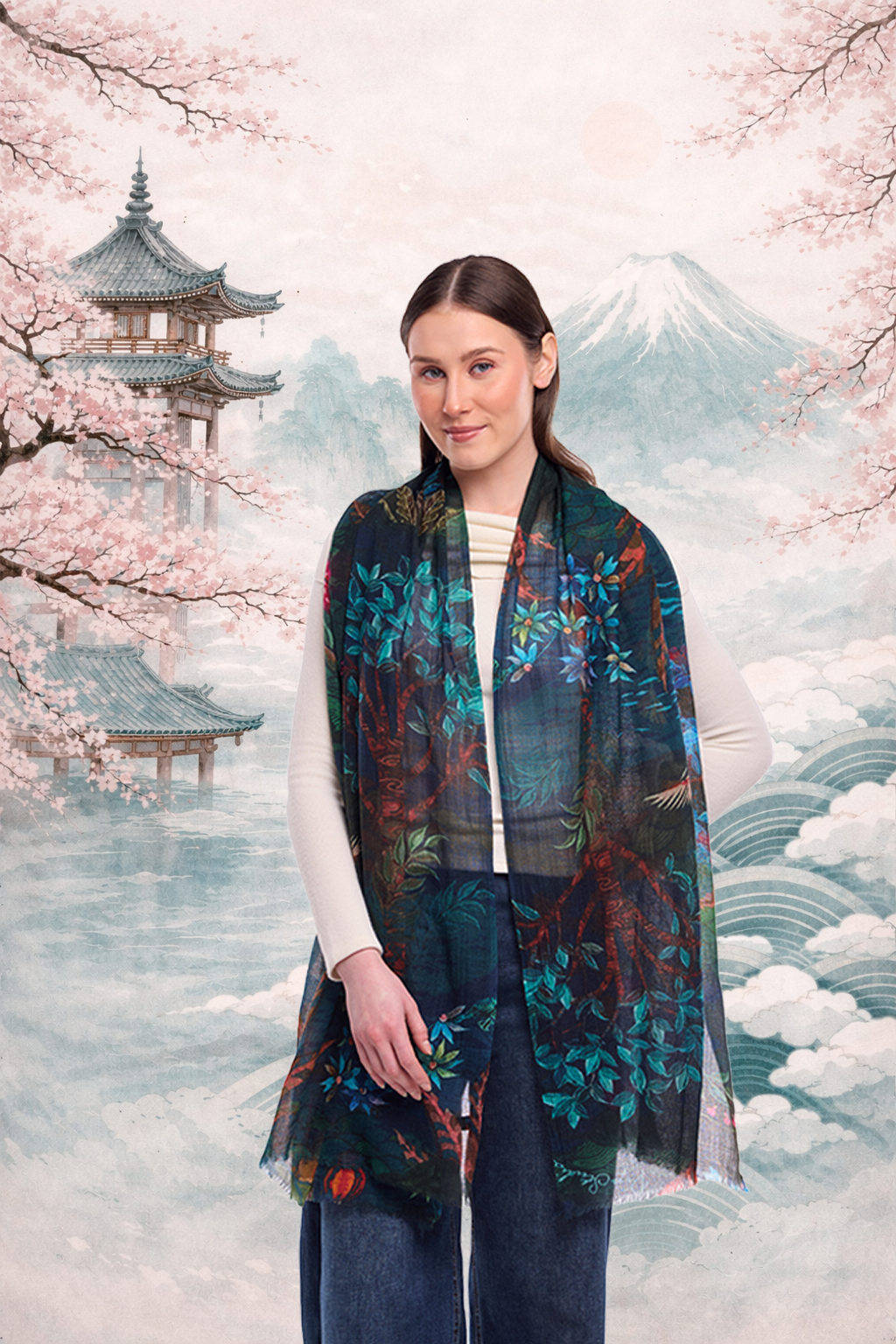 Dlux Eden Scarf Teal Green