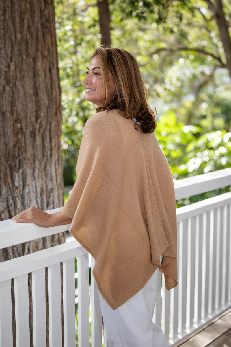 Esperance & Co Cashmere Topper Camel