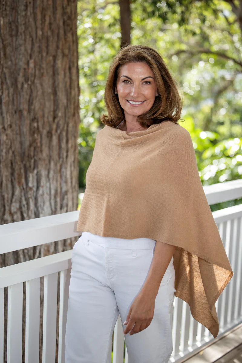 Esperance & Co Cashmere Topper Camel