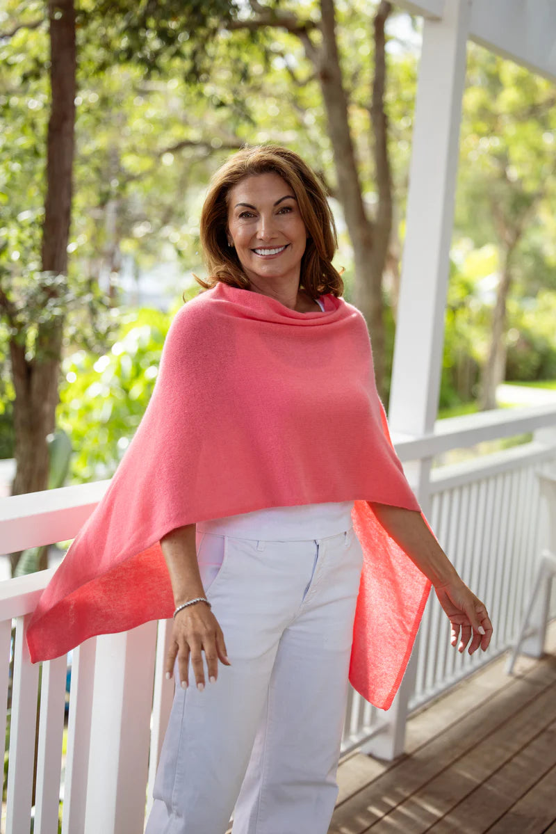Esperance & Co Cashmere Topper Grapefruit