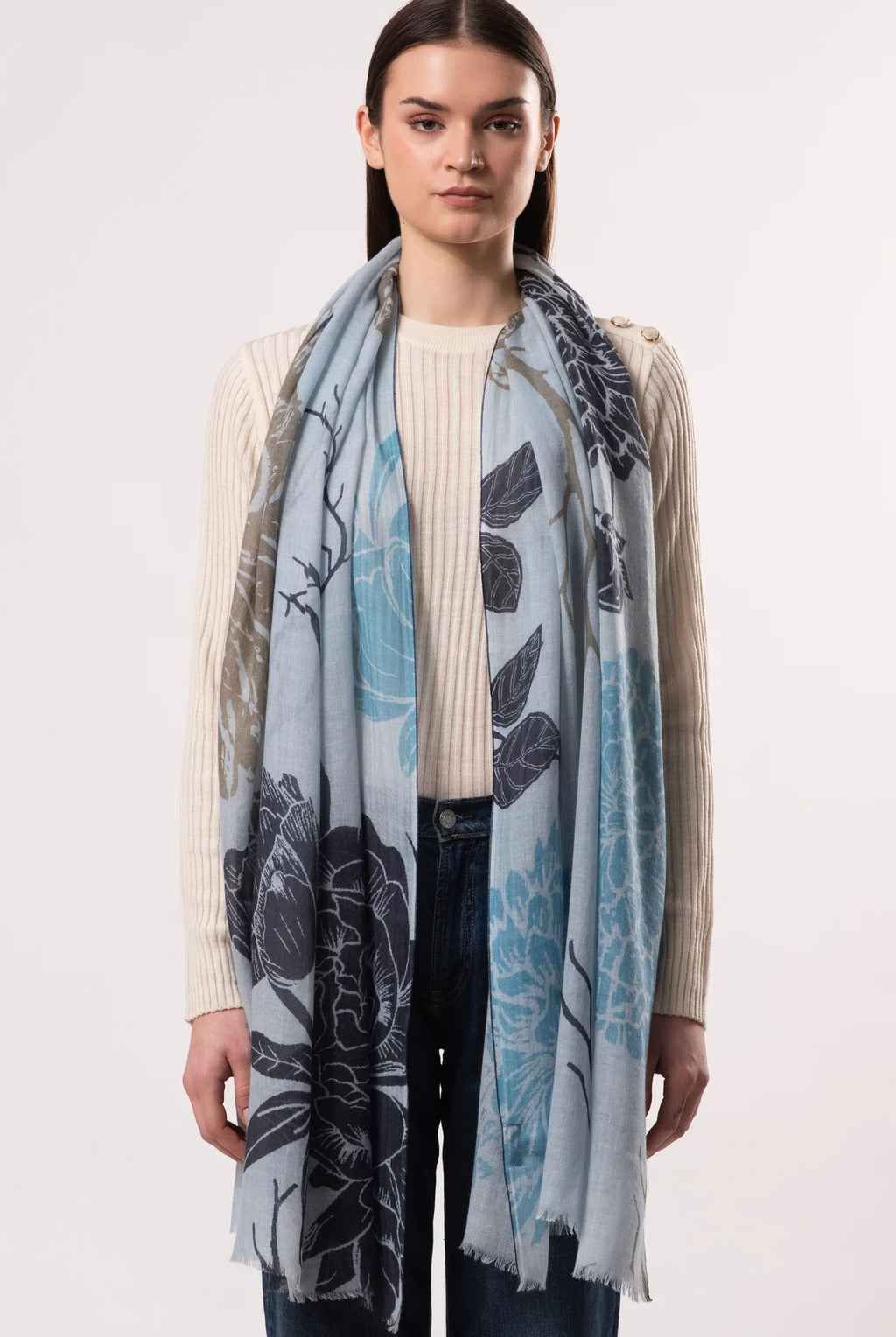 Dlux Dahlia Scarf Blue