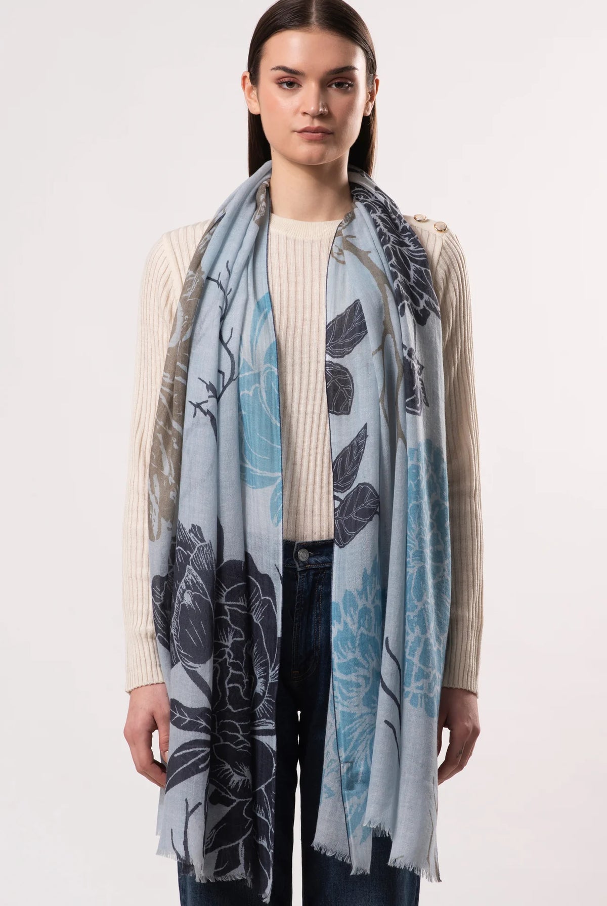 Dlux Dahlia Scarf Blue