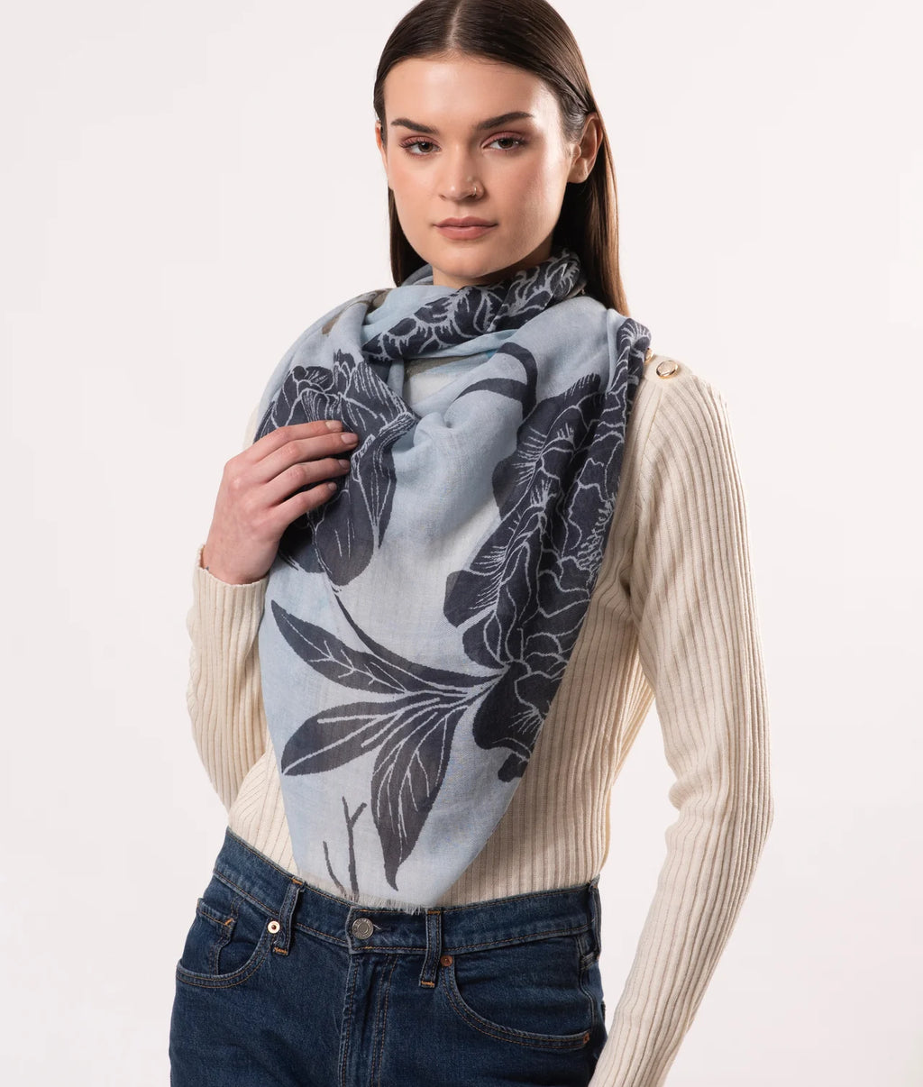 Dlux Dahlia Scarf Blue