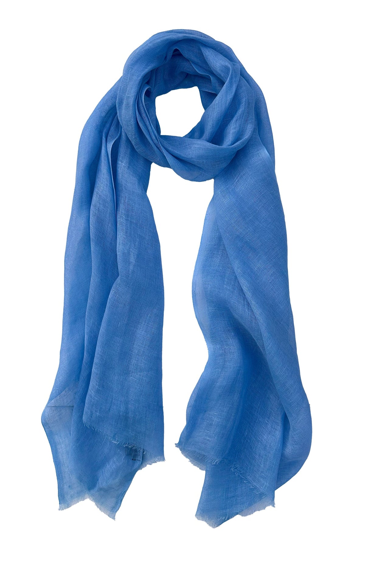 Dlux Zara Linen Scarf Azure