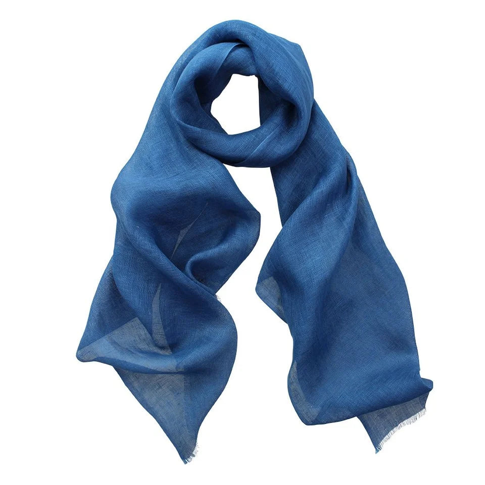 Dlux Zara Linen Scarf Indigo