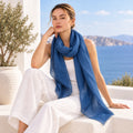 Dlux Zara Linen Scarf Indigo