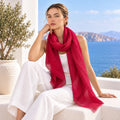 Dlux Zara Linen Scarf Red