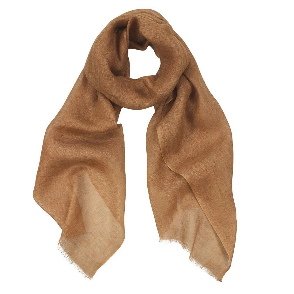 Dlux Zara Linen Scarf Tan