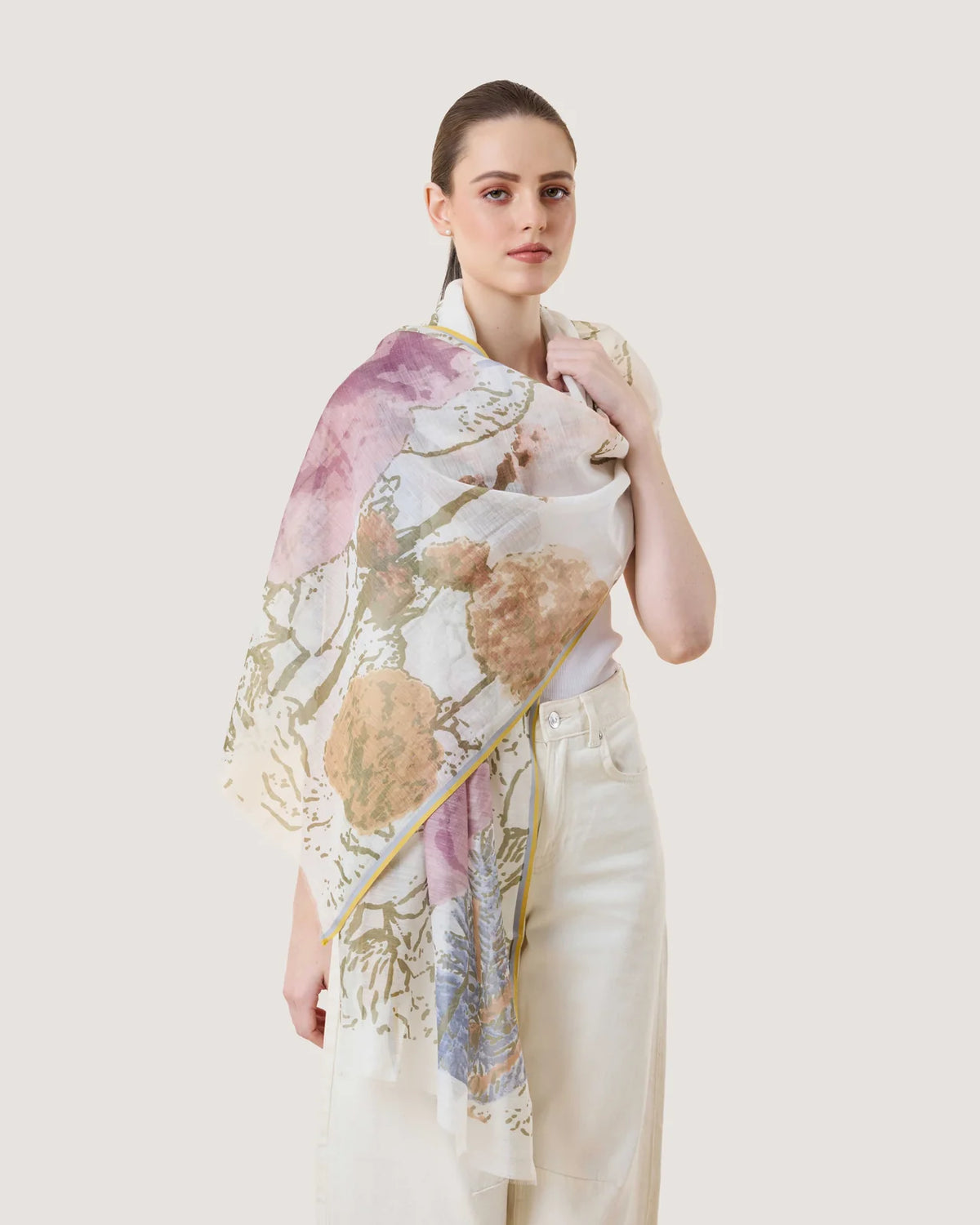 Dlux Spring Foliage Scarf Multi
