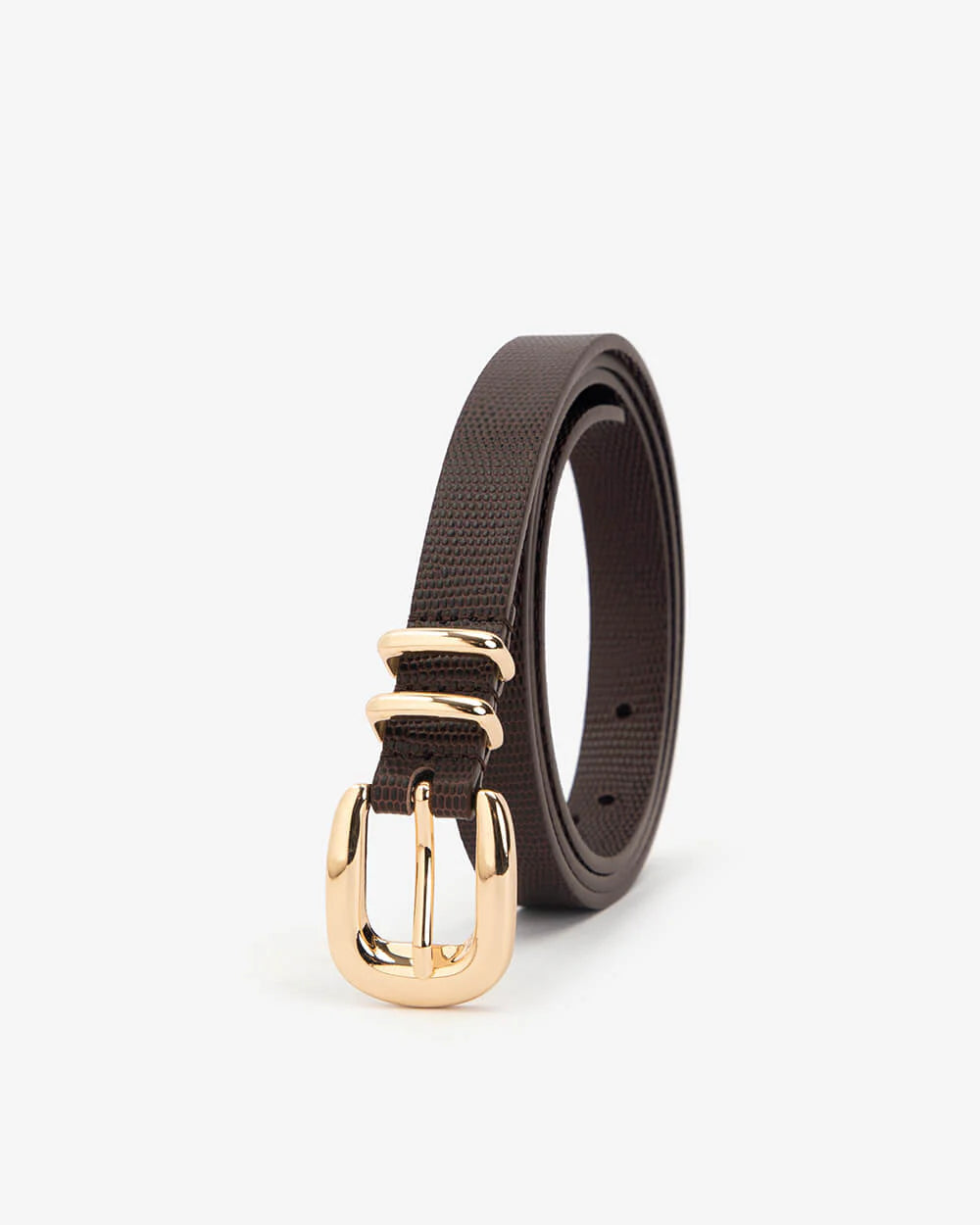 Arlington Milne Adele Belt Chocolate Lizard