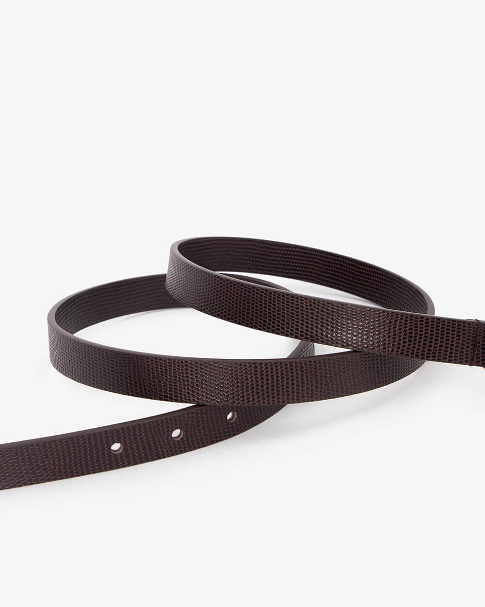 Arlington Milne Adele Belt Chocolate Lizard