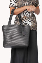 Ilse Jacobsen Braided Bag08 Black Gunmetal
