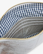 Elms & King Bowery Wallet Silver Crinkle