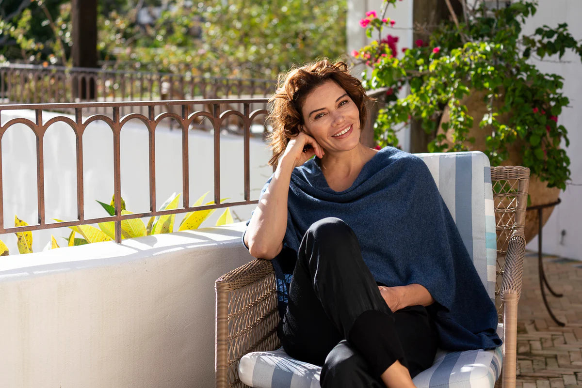 Esperance & Co Cashmere Topper Denim