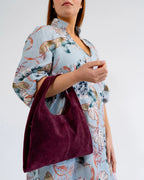 Arlington Milne Emery Tote Burgandy Suede