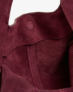 Arlington Milne Emery Tote Burgandy Suede