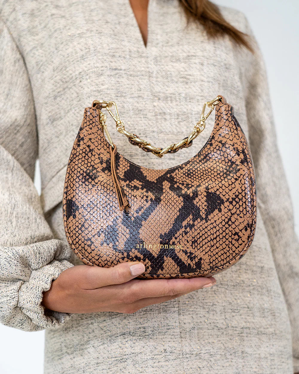 Arlington Milne Estella Bag Caramel Python