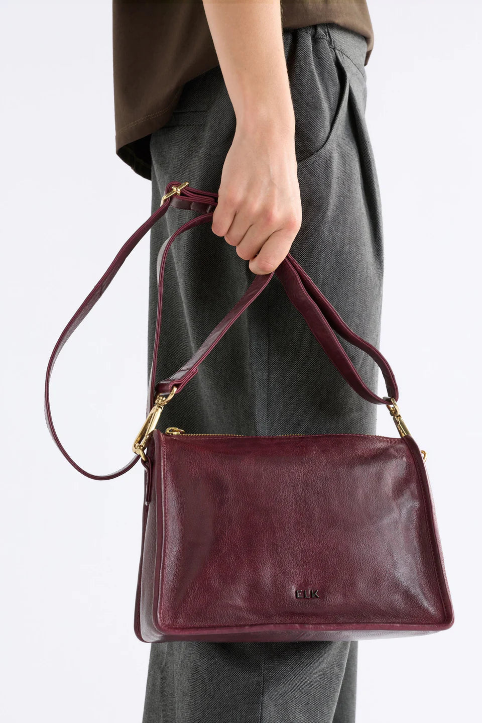 Elk Halben Crossbody Bordeaux
