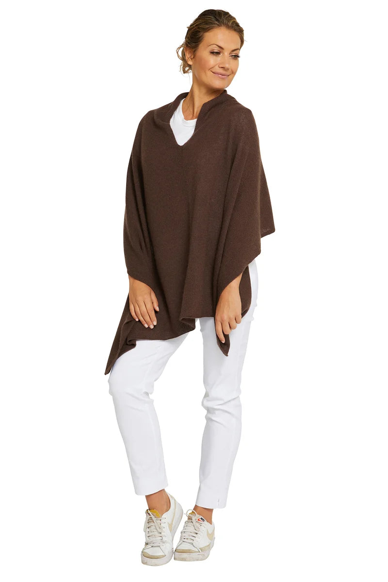 Esperance & Co Cashmere Topper Mocha