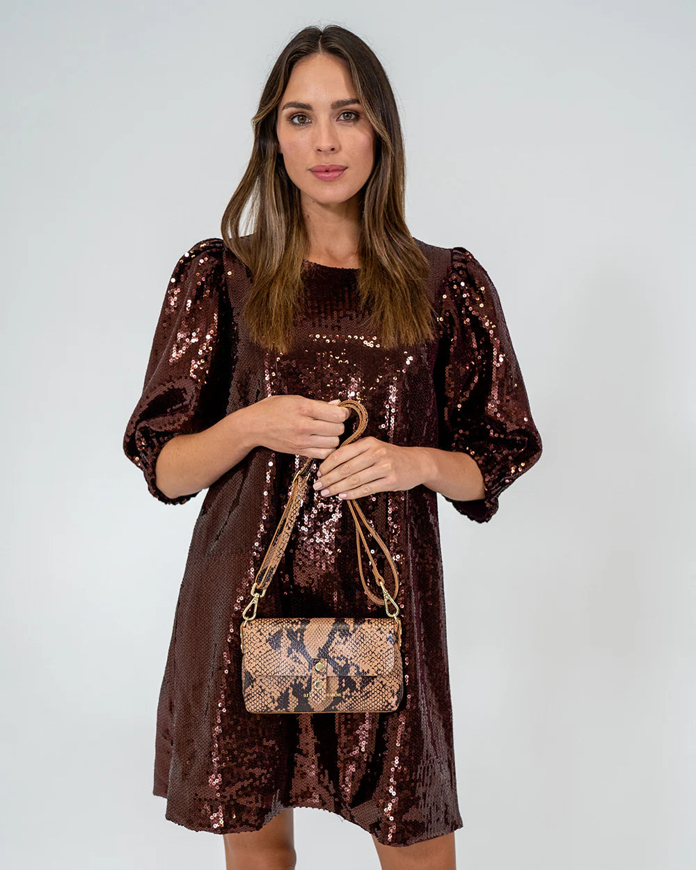 Arlington Milne Paige Wallet Caramel Python