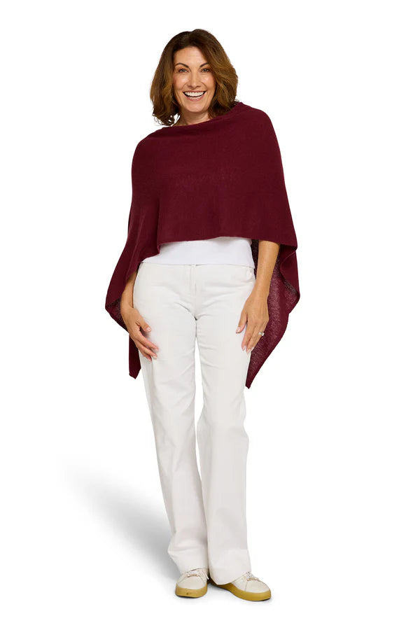 Esperance & Co Cashmere Topper Sangria