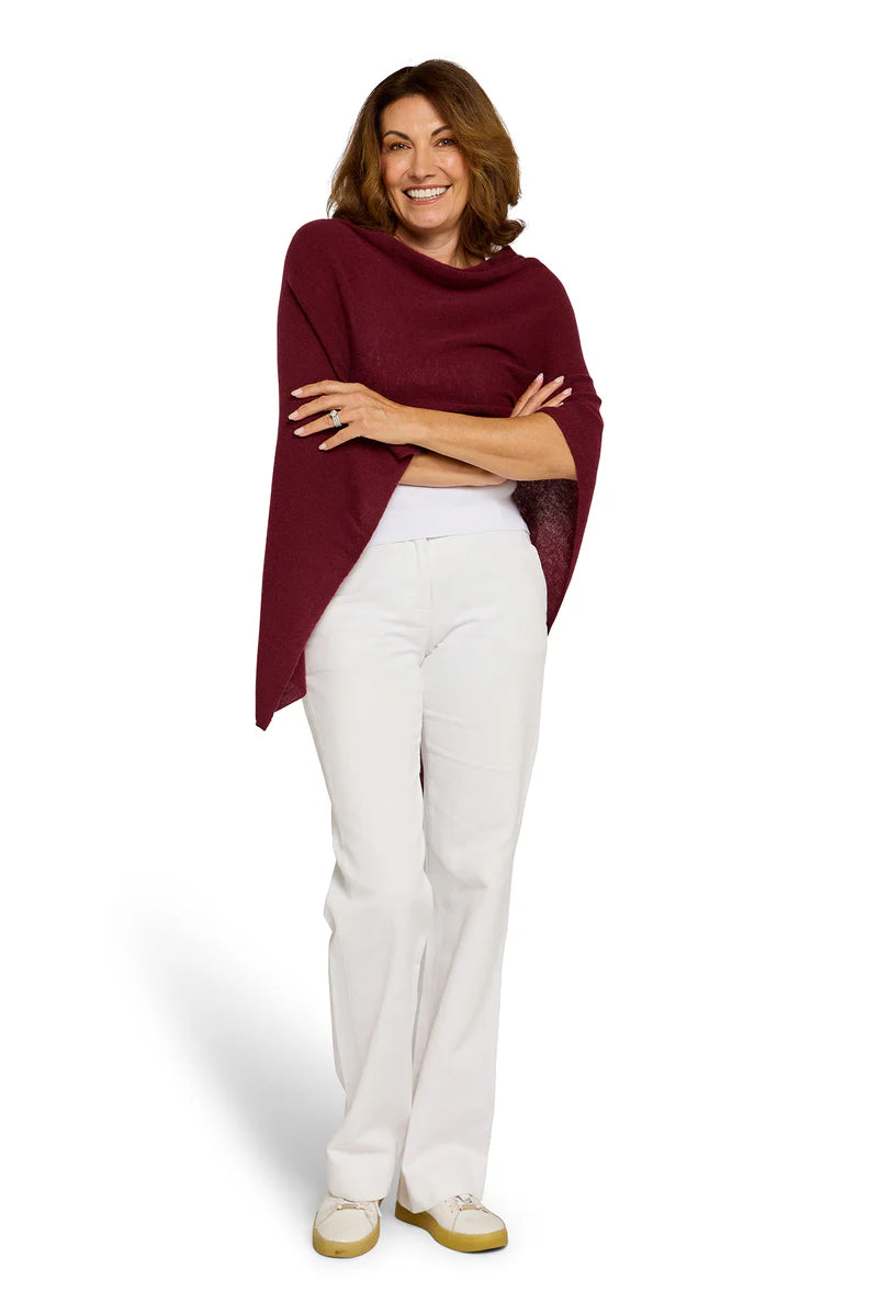 Esperance & Co Cashmere Topper Sangria