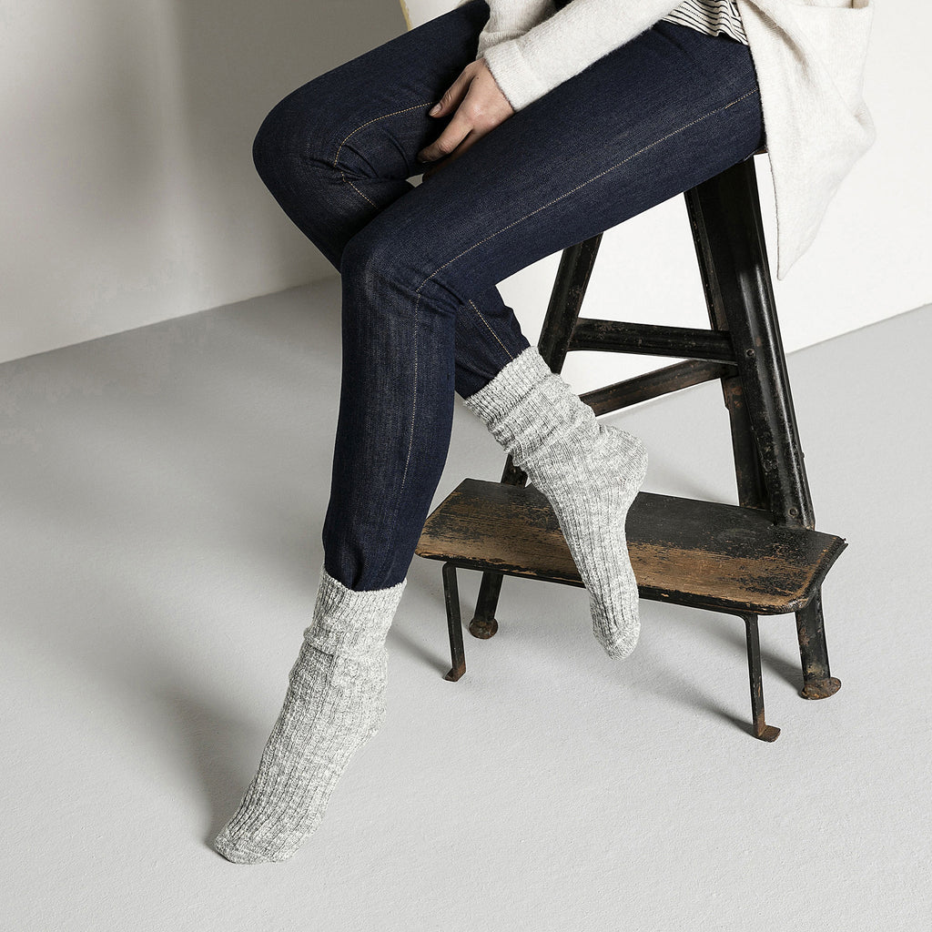 Birkenstock Cotton Slub Grey White