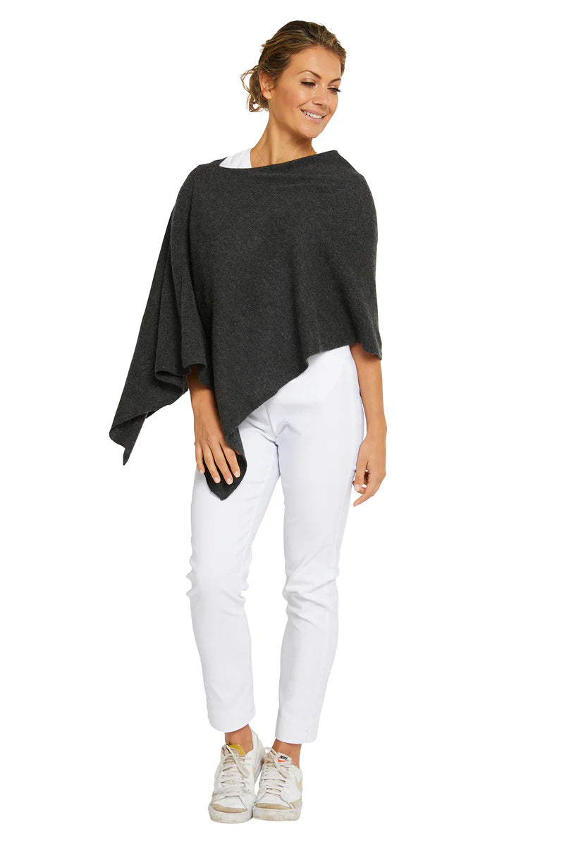 Esperance & Co Cashmere Topper Charcoal