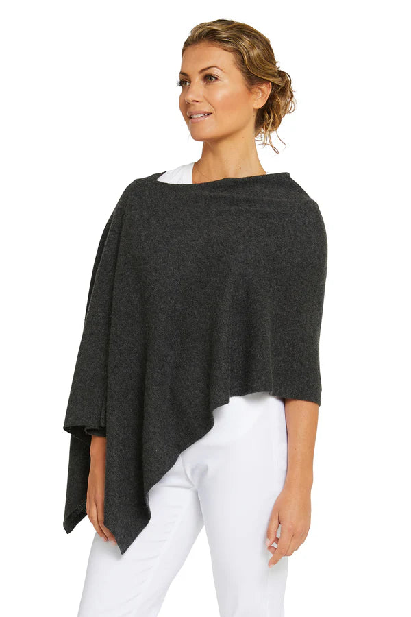 Esperance & Co Cashmere Topper Charcoal