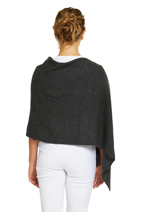 Esperance & Co Cashmere Topper Charcoal