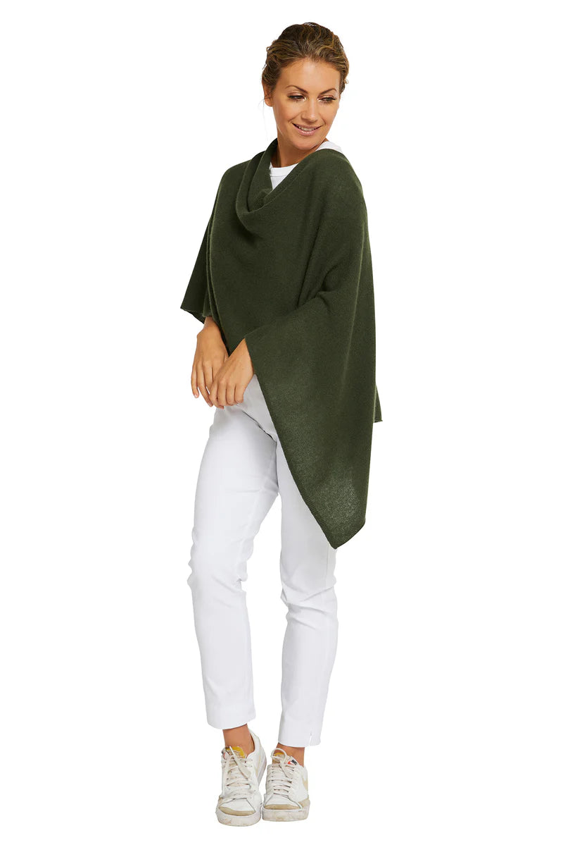 Esperance & Co Cashmere Topper Olive