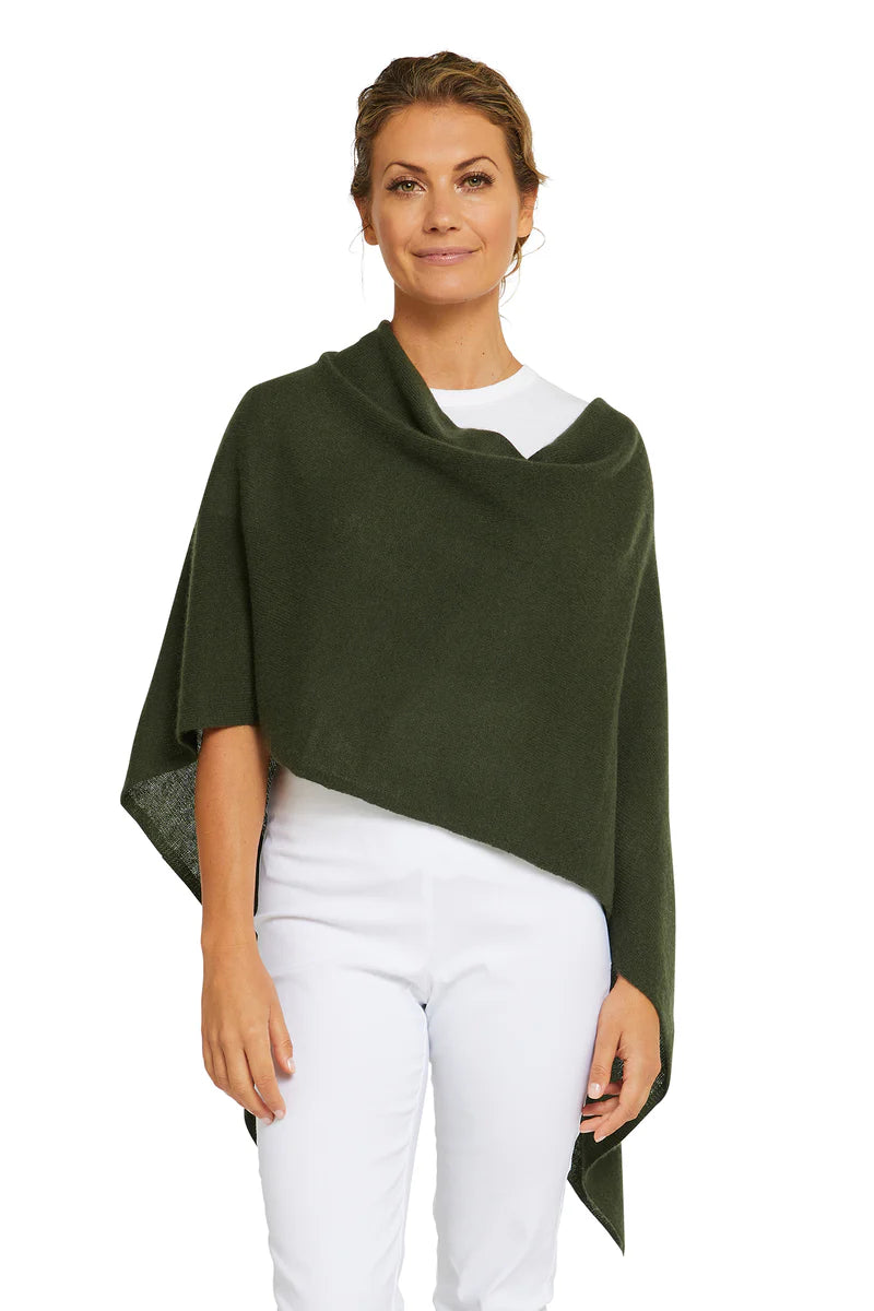 Esperance & Co Cashmere Topper Olive