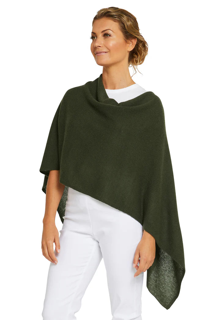 Esperance & Co Cashmere Topper Olive