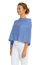 Esperance & Co Cashmere Topper Cornflower Blue