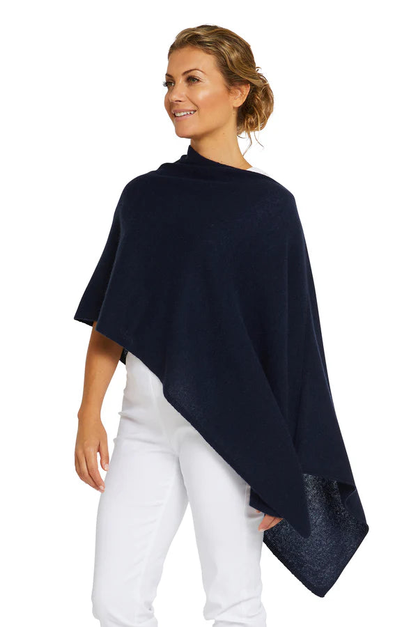 Esperance & Co Cashmere Topper Indigo