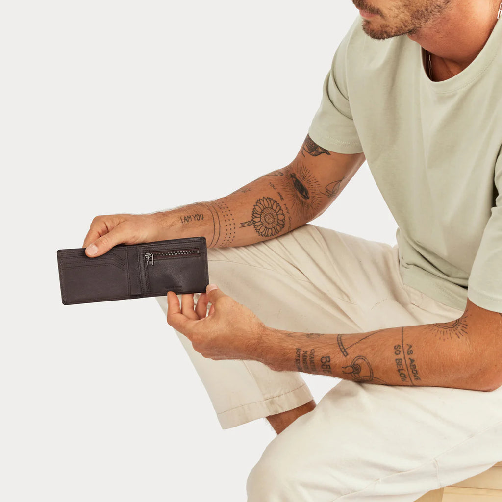 Status Anxiety Otis Wallet Chocolate